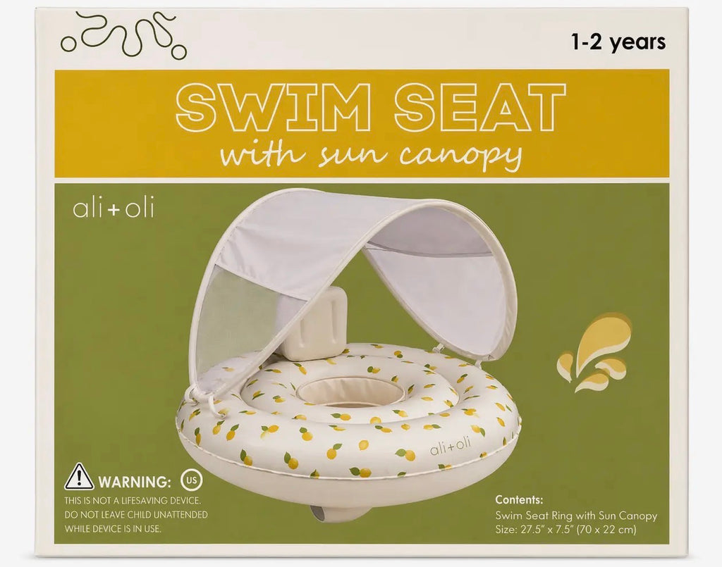 Ali+Oli Baby Swim Seat with Sun Canopy (Lemons)