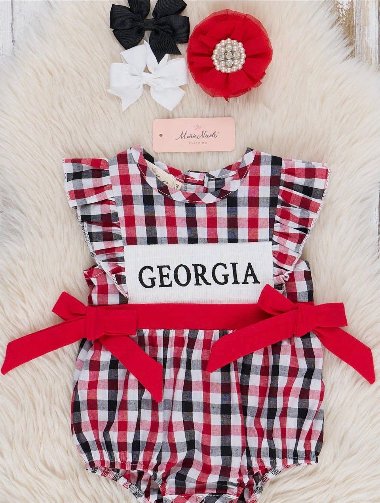 Ga Smocked GinghamBubble