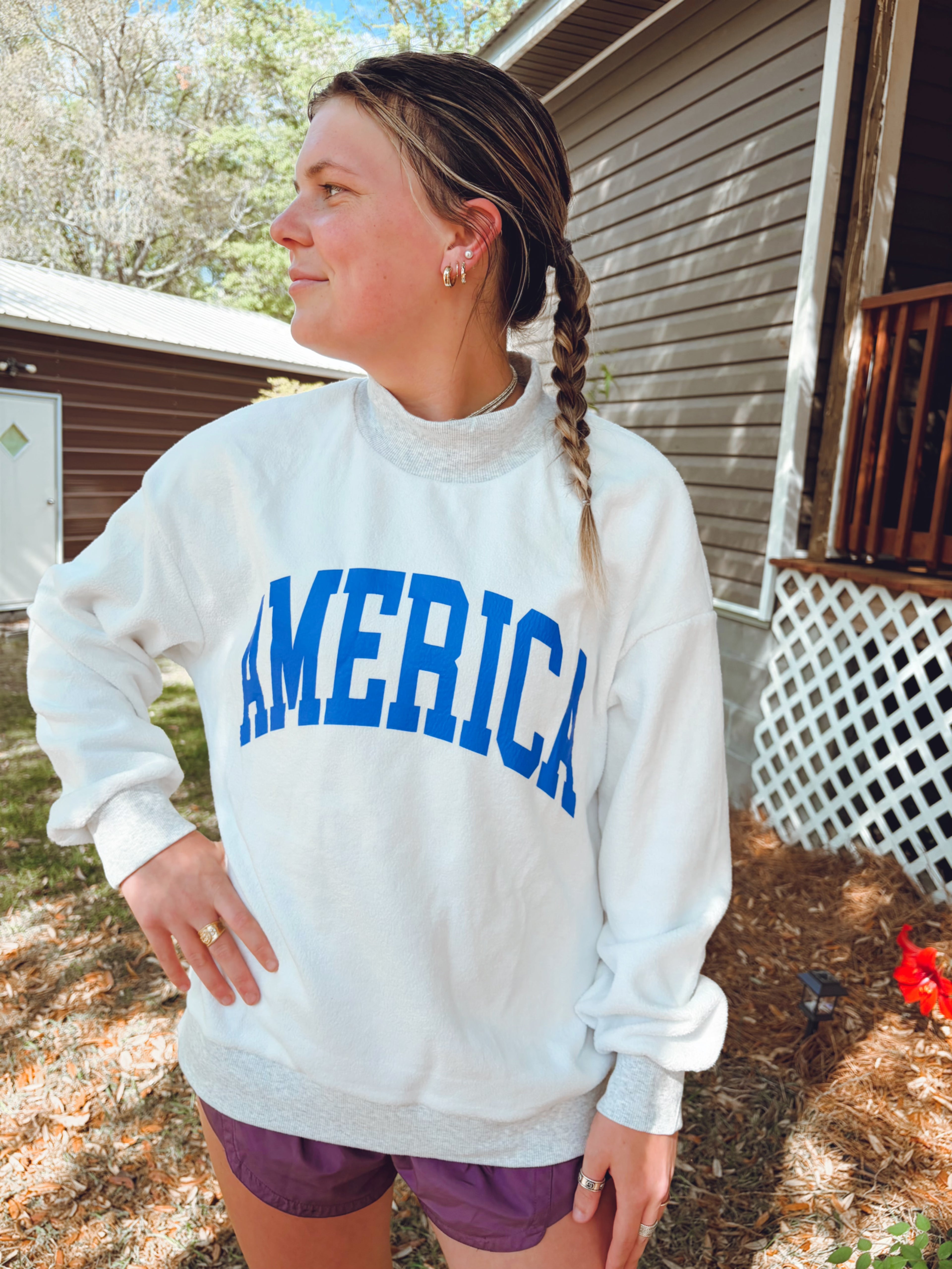 Reversible USA MockNeck