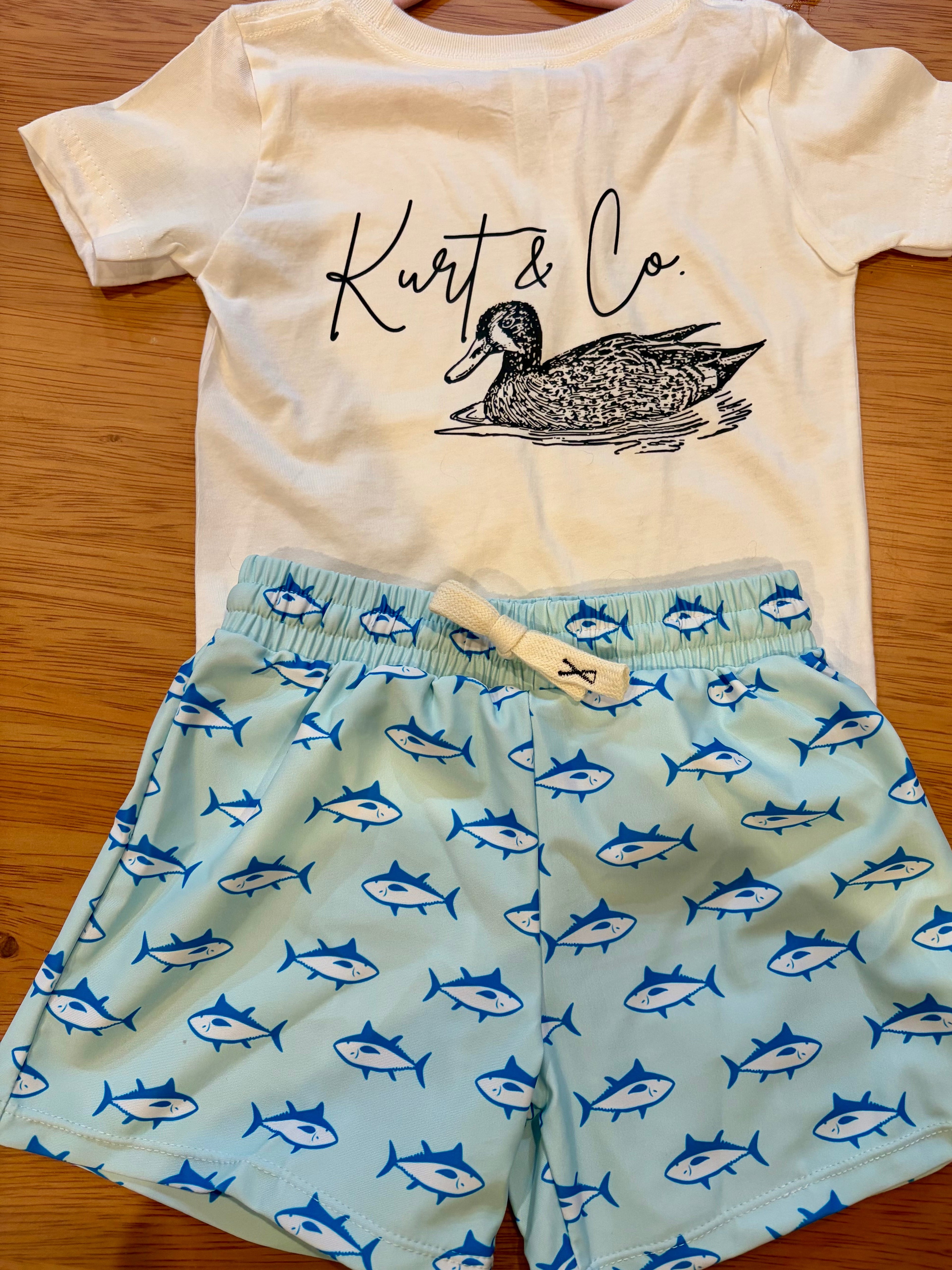 Boys Fish Swim Trunks