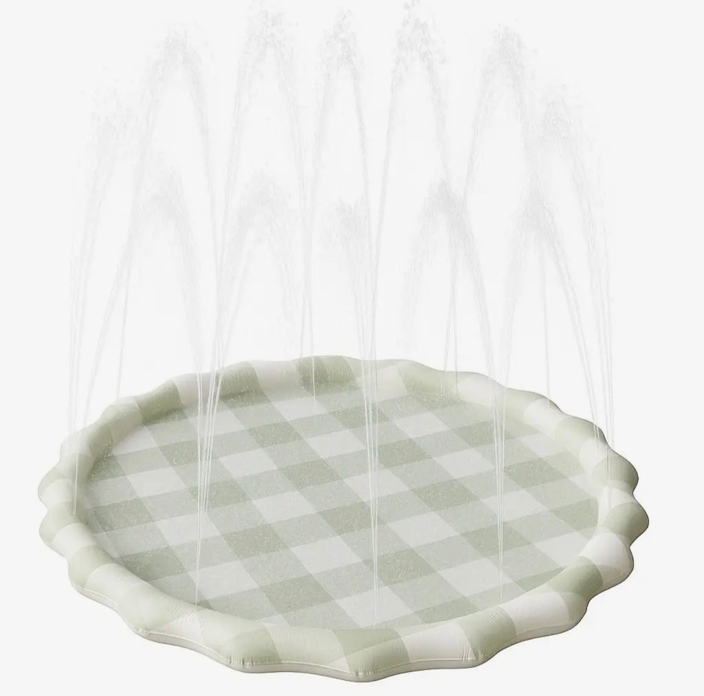 Green Gingham Splash Pad