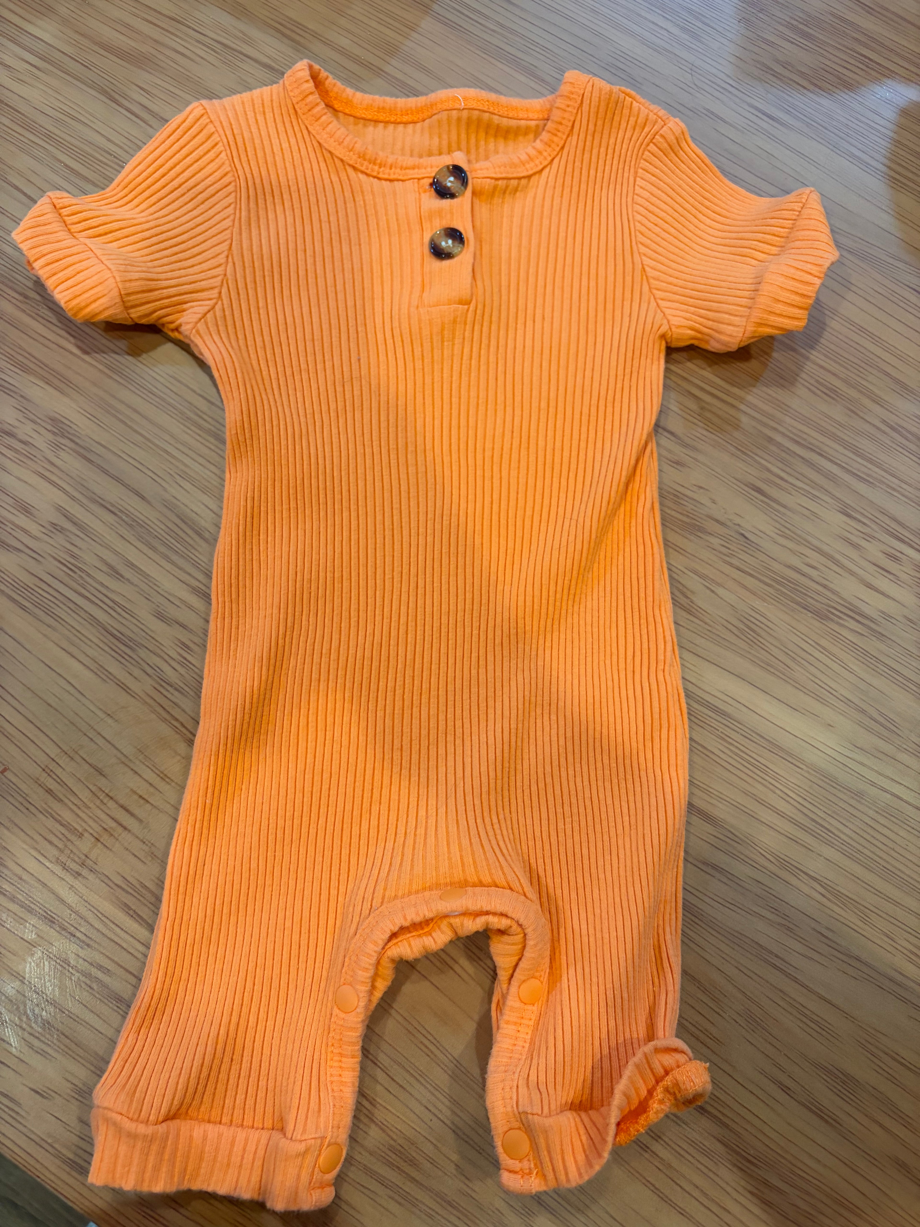 Bamboo orange Romper