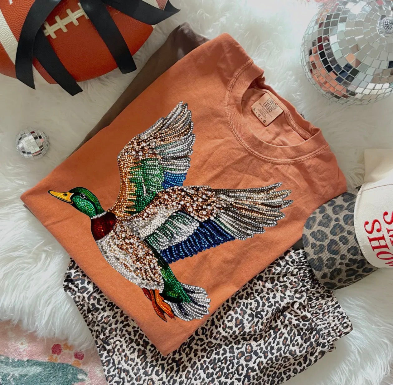 Duck Rhinestone Mallard Duck Tee