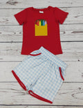 Crayon Gingham Set