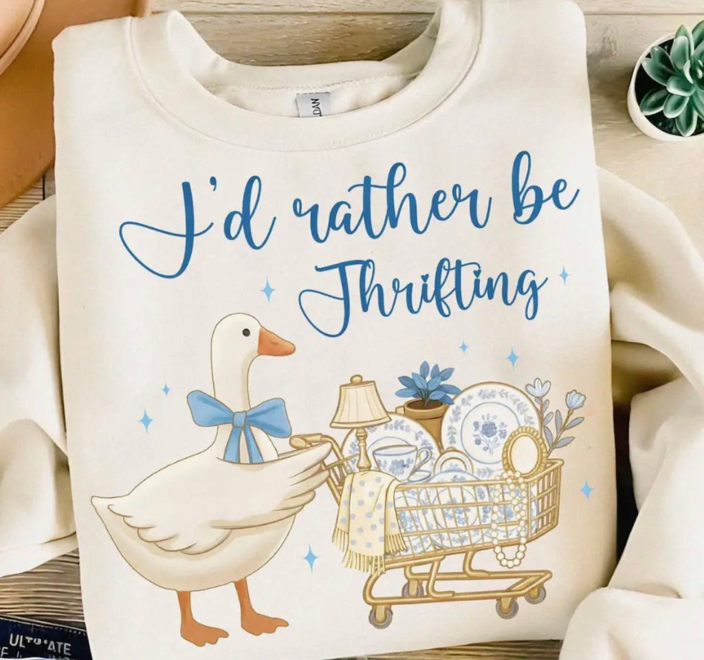 I’d rather be thrifting t-shirt