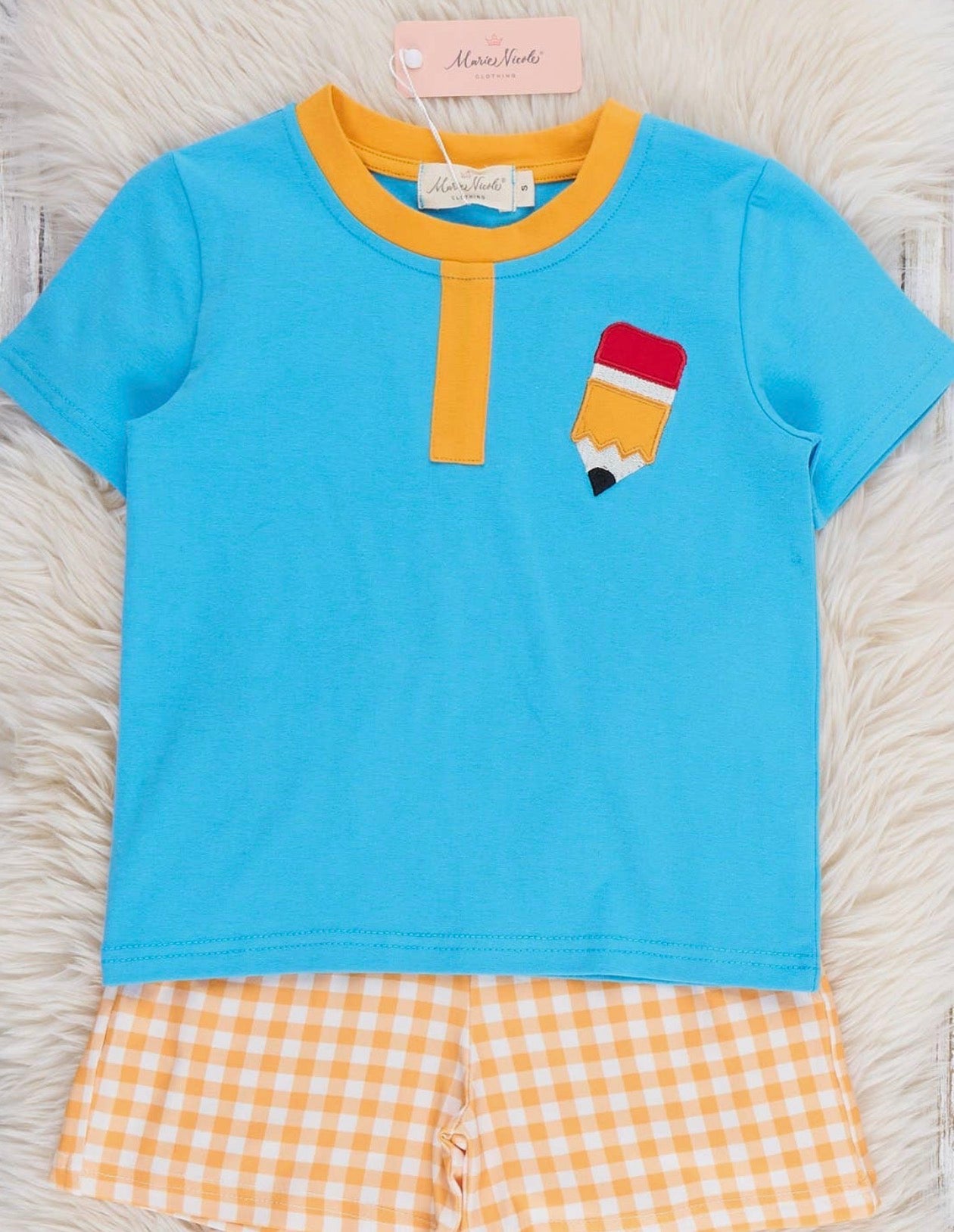 Pencil gingham embroidery Set