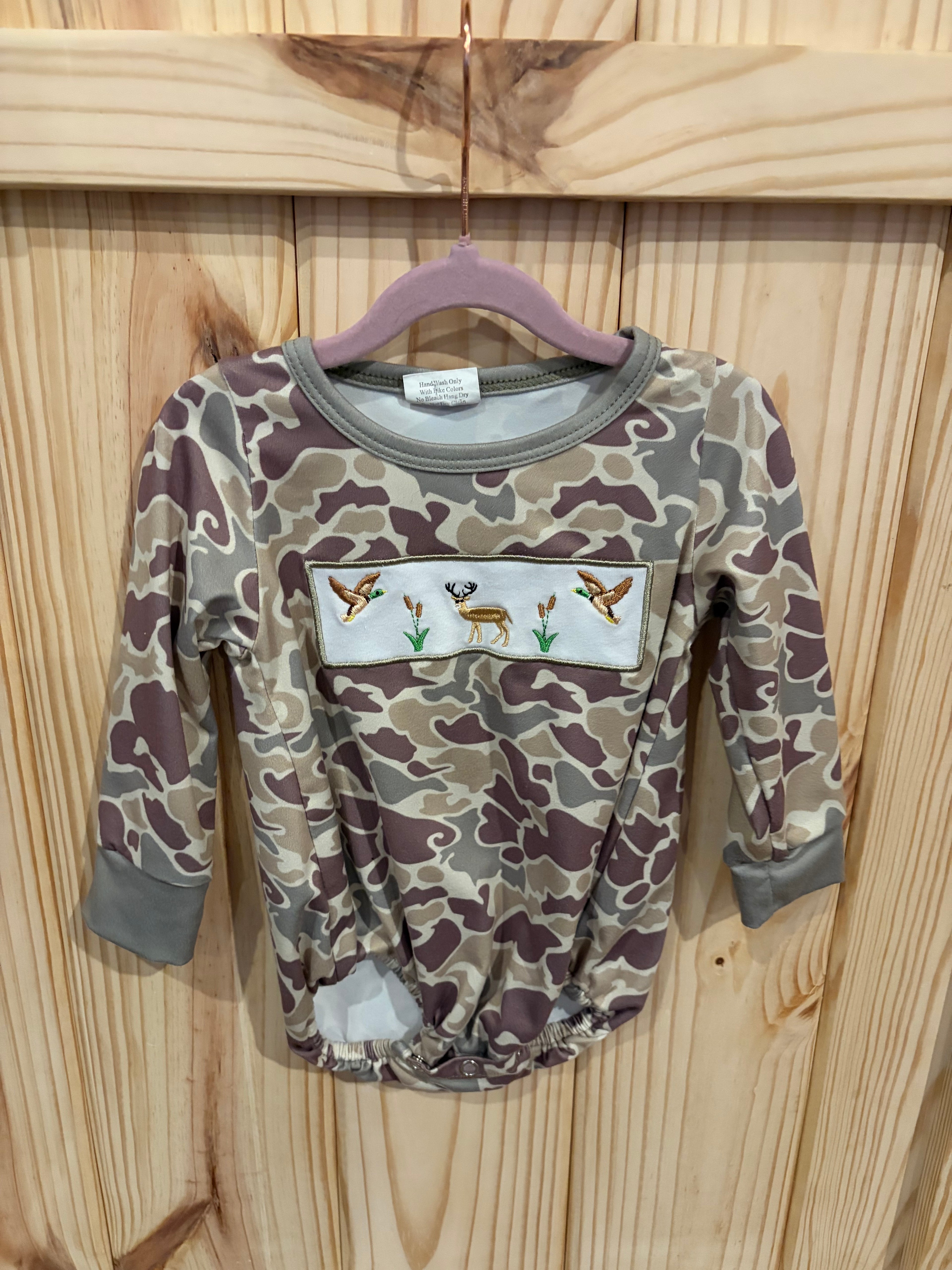 Camo Deer & Duck Onesie
