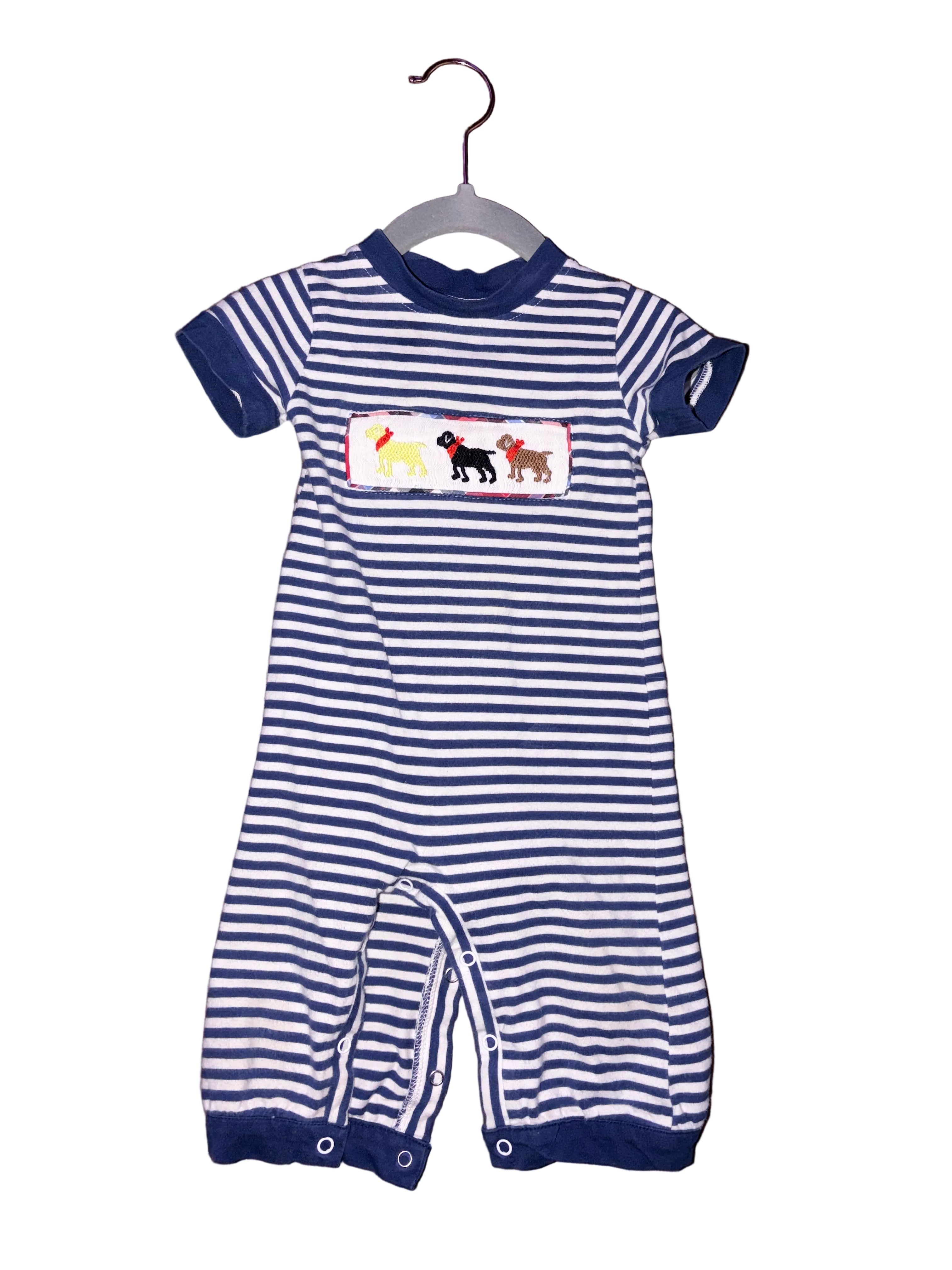 Dog embroidered Romper