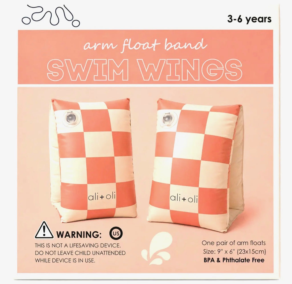 Ali+Oli Inflatable Arm Band Swim Wings For Kids (pink)