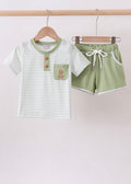Sage striped puppy Set