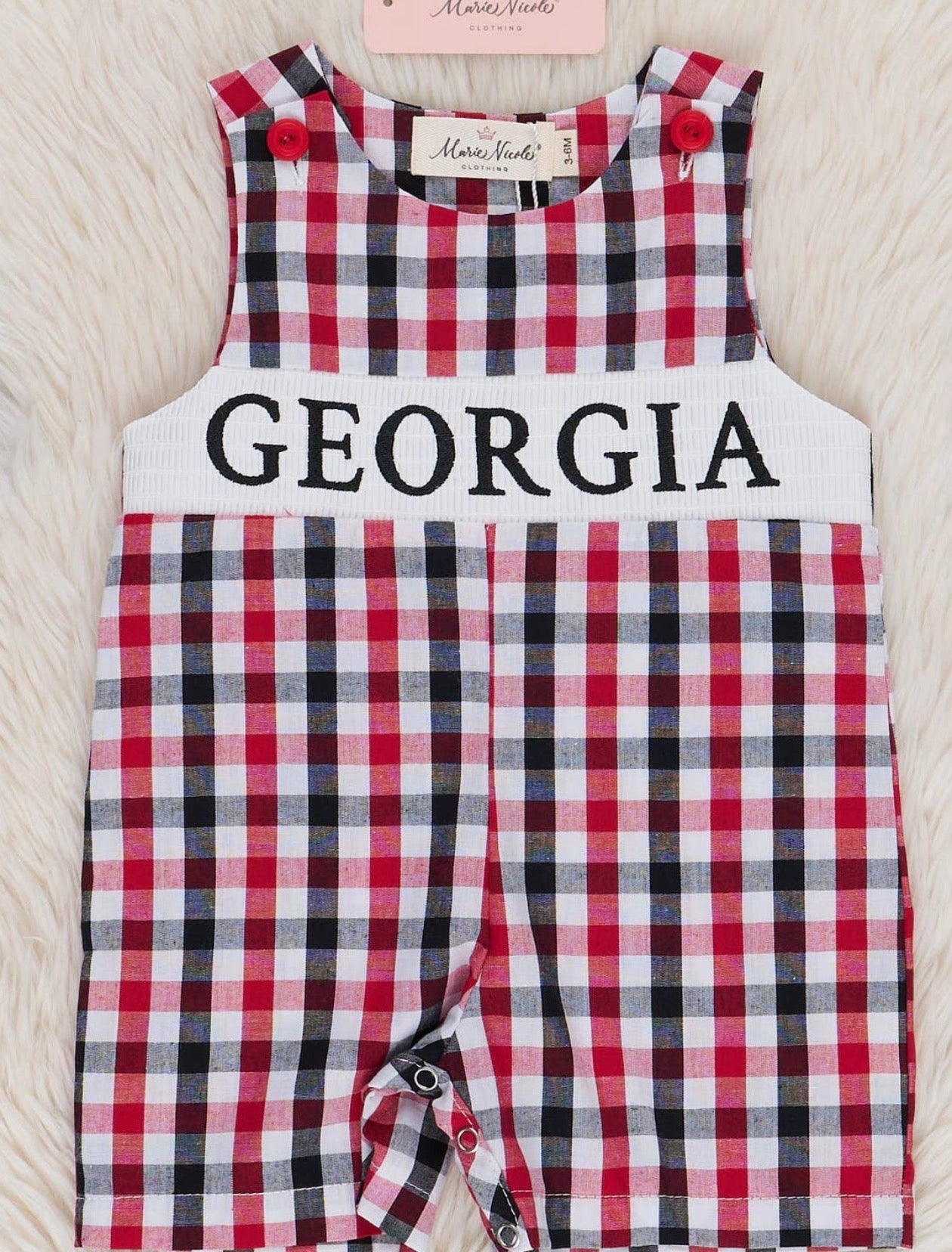 Ga Smocked Gingham Johnny