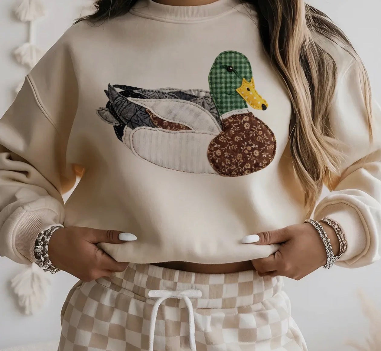 Duck patchwork sweatshirt