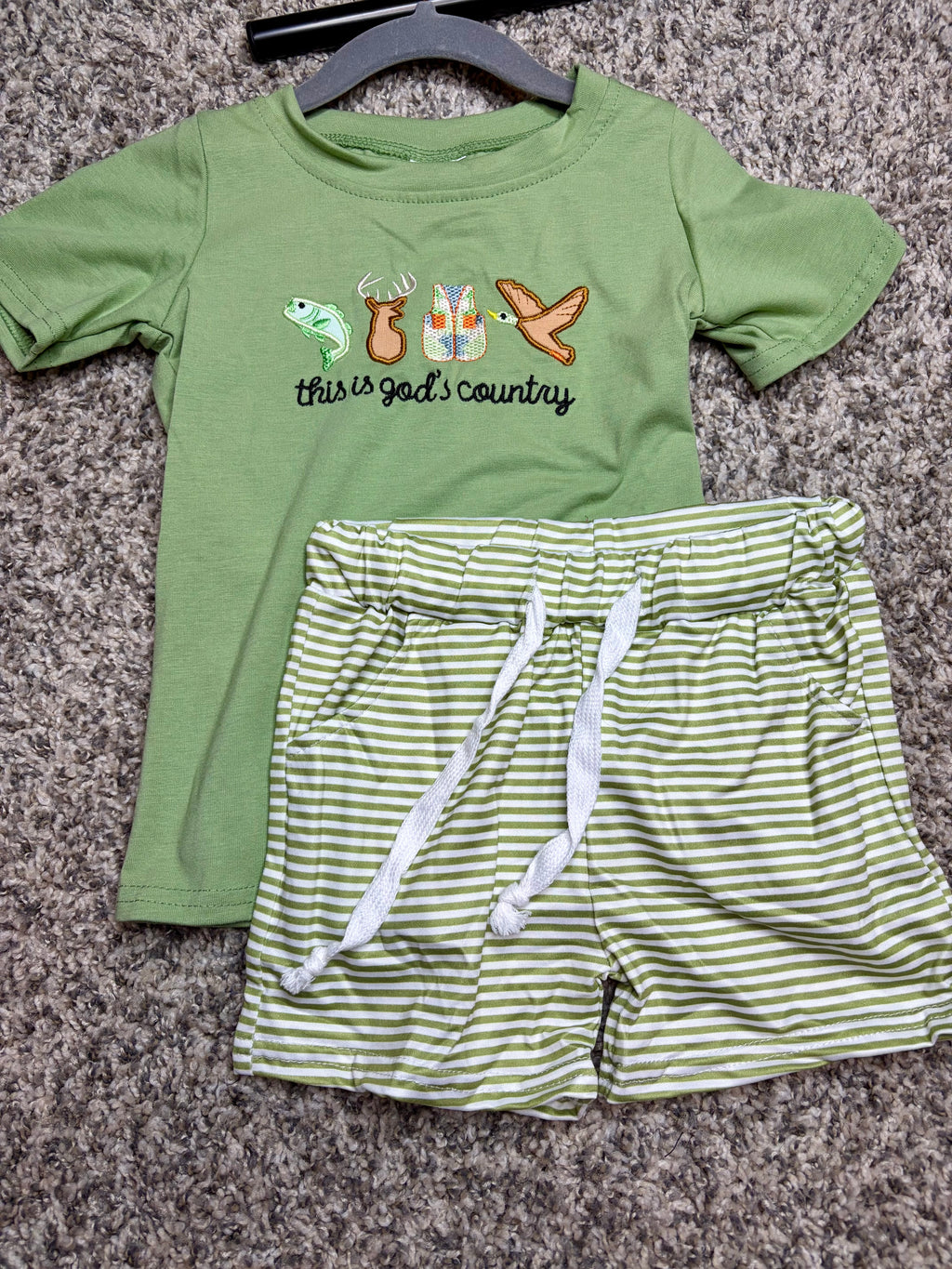 Boys Green Gods Country Set