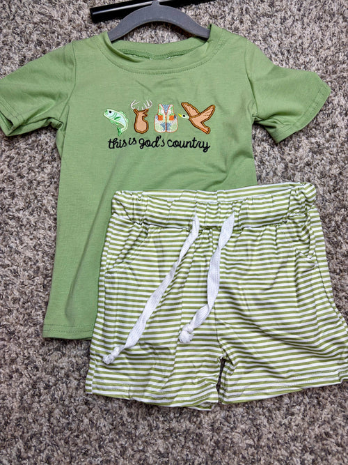 Boys Green Gods Country Set