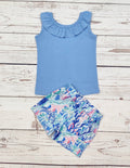 Blue Coral Print set