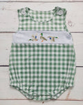 Green Gingham Duck Bubble