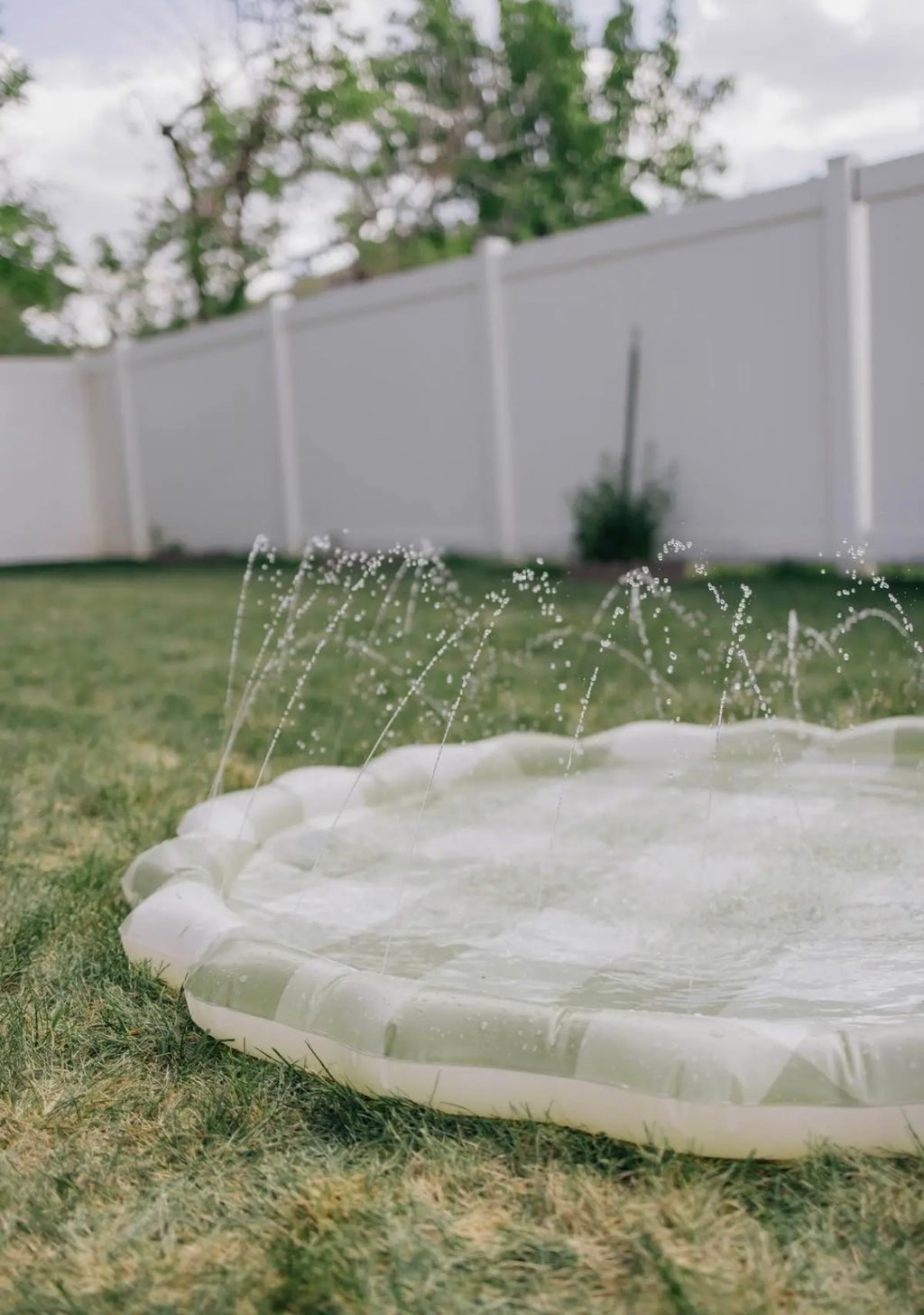 Green Gingham Splash Pad