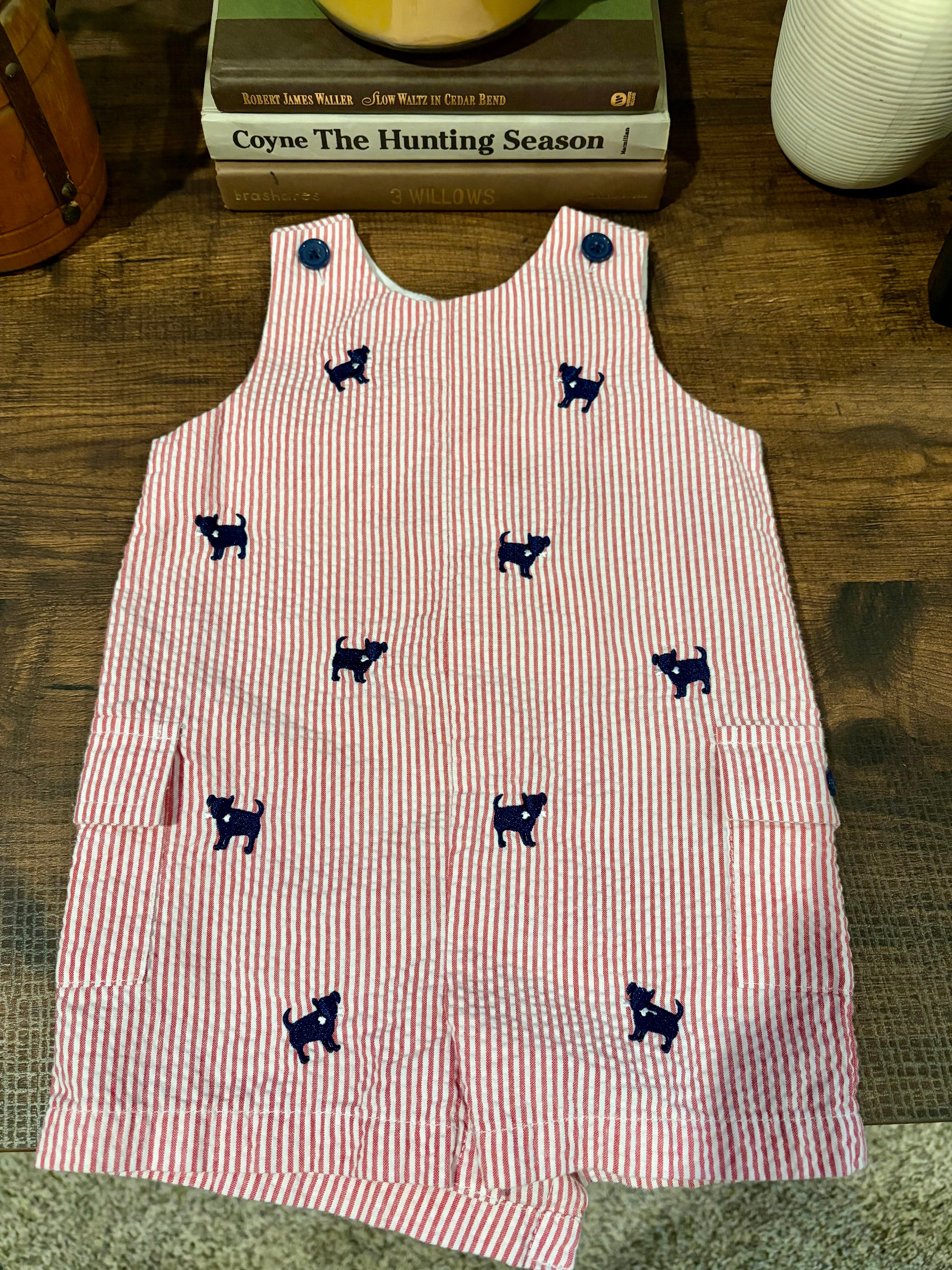 Red Striped Romper