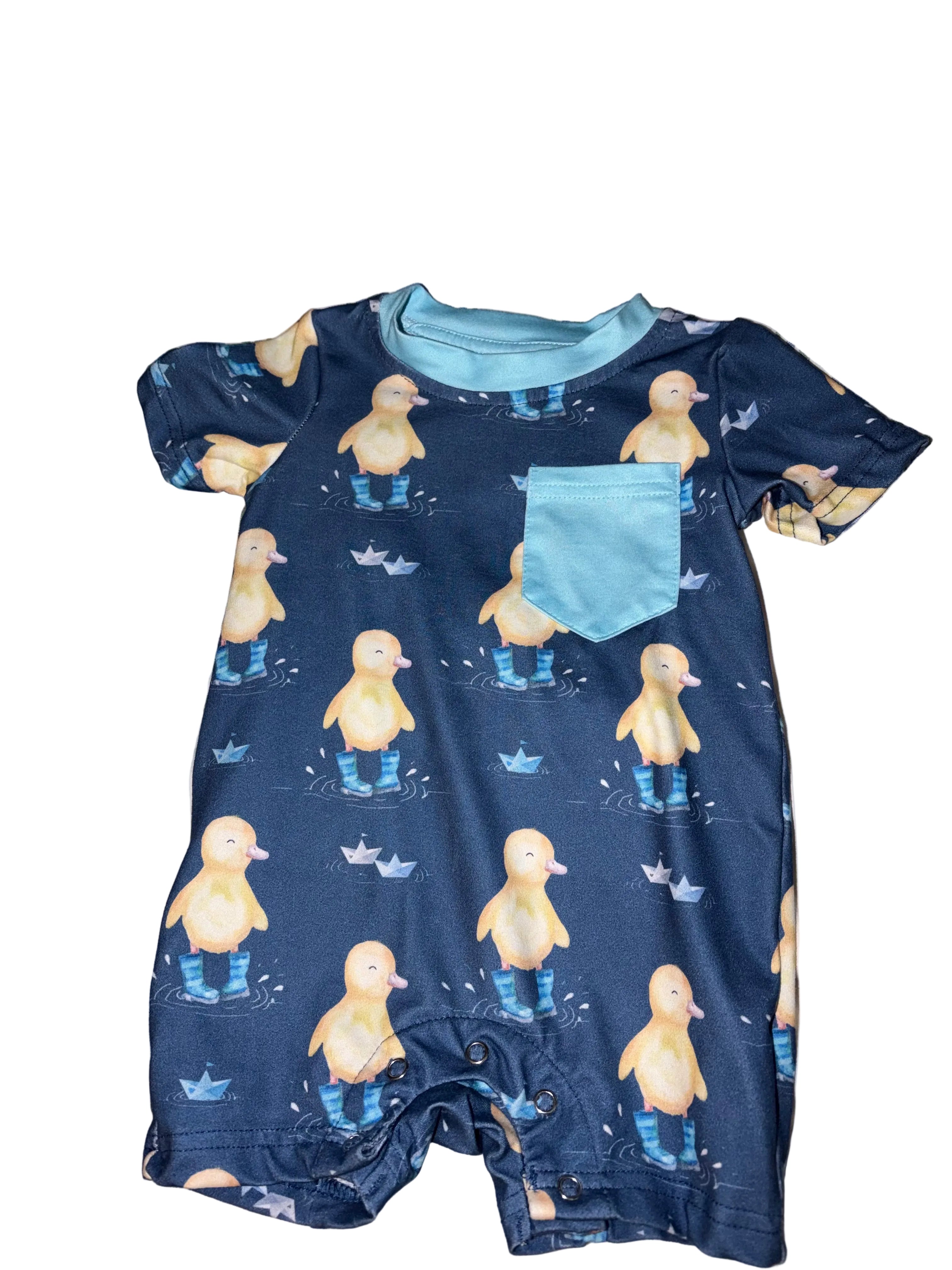 Blue duck romper