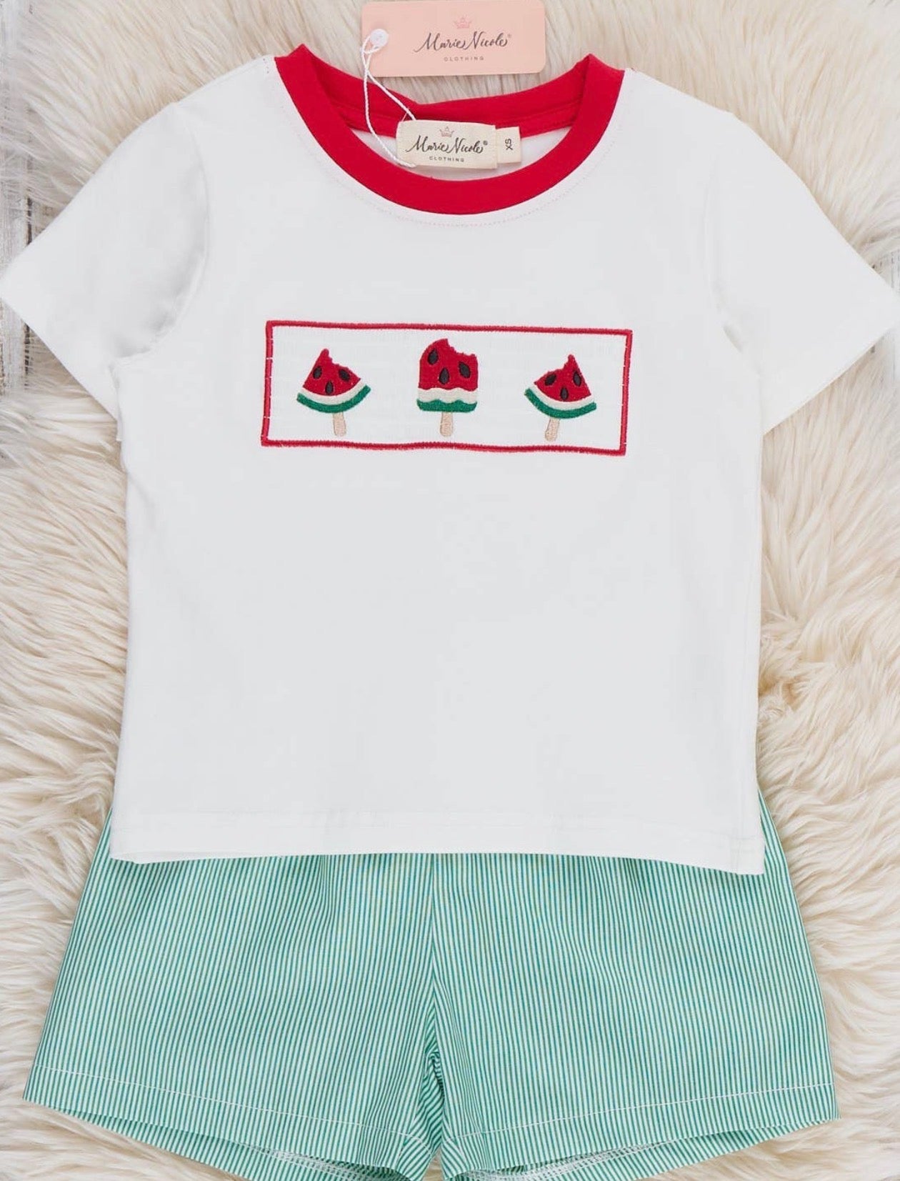 Watermelon Embroidered Set
