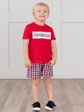 Ga Smocked Gingham Outfit