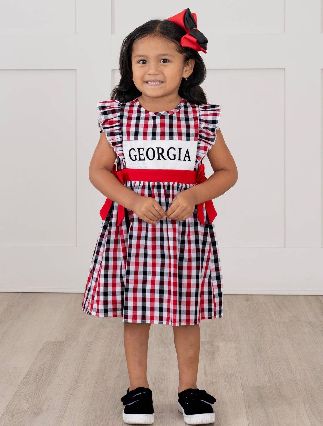 Ga Smocked Gingham Dress