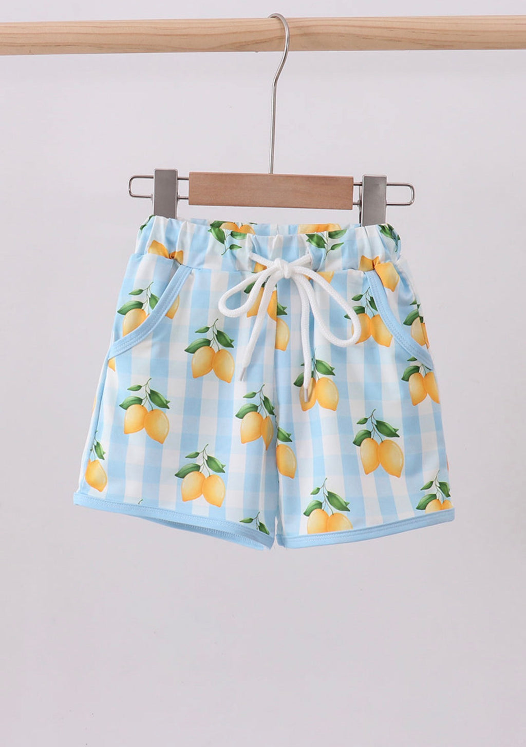 Blue Lemon Swim Trunks