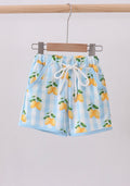 Blue Lemon Swim Trunks