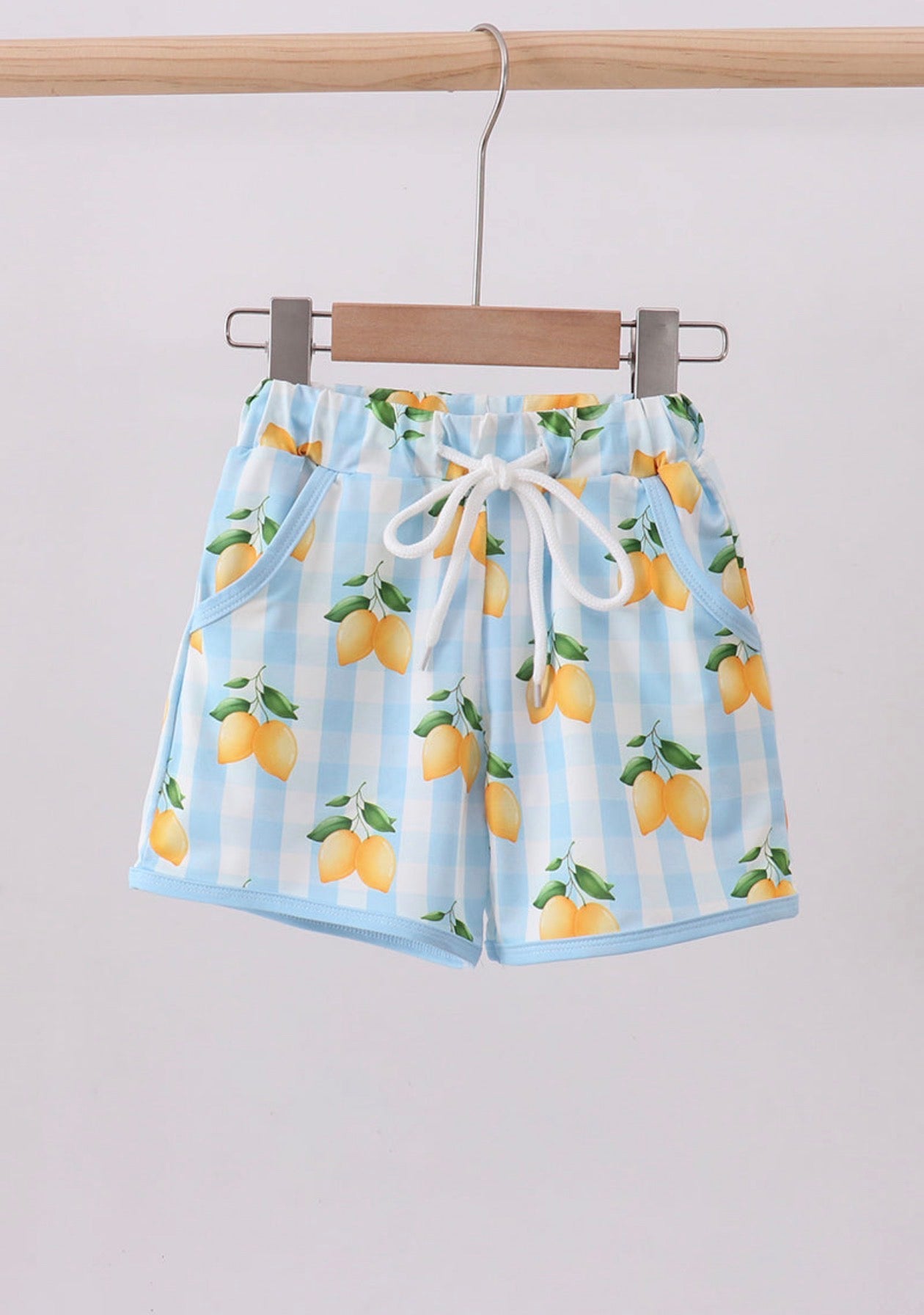 Blue Lemon Swim Trunks