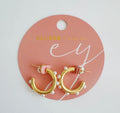Pearl Accent Hoop Earrings - Modern
Gold Elegance