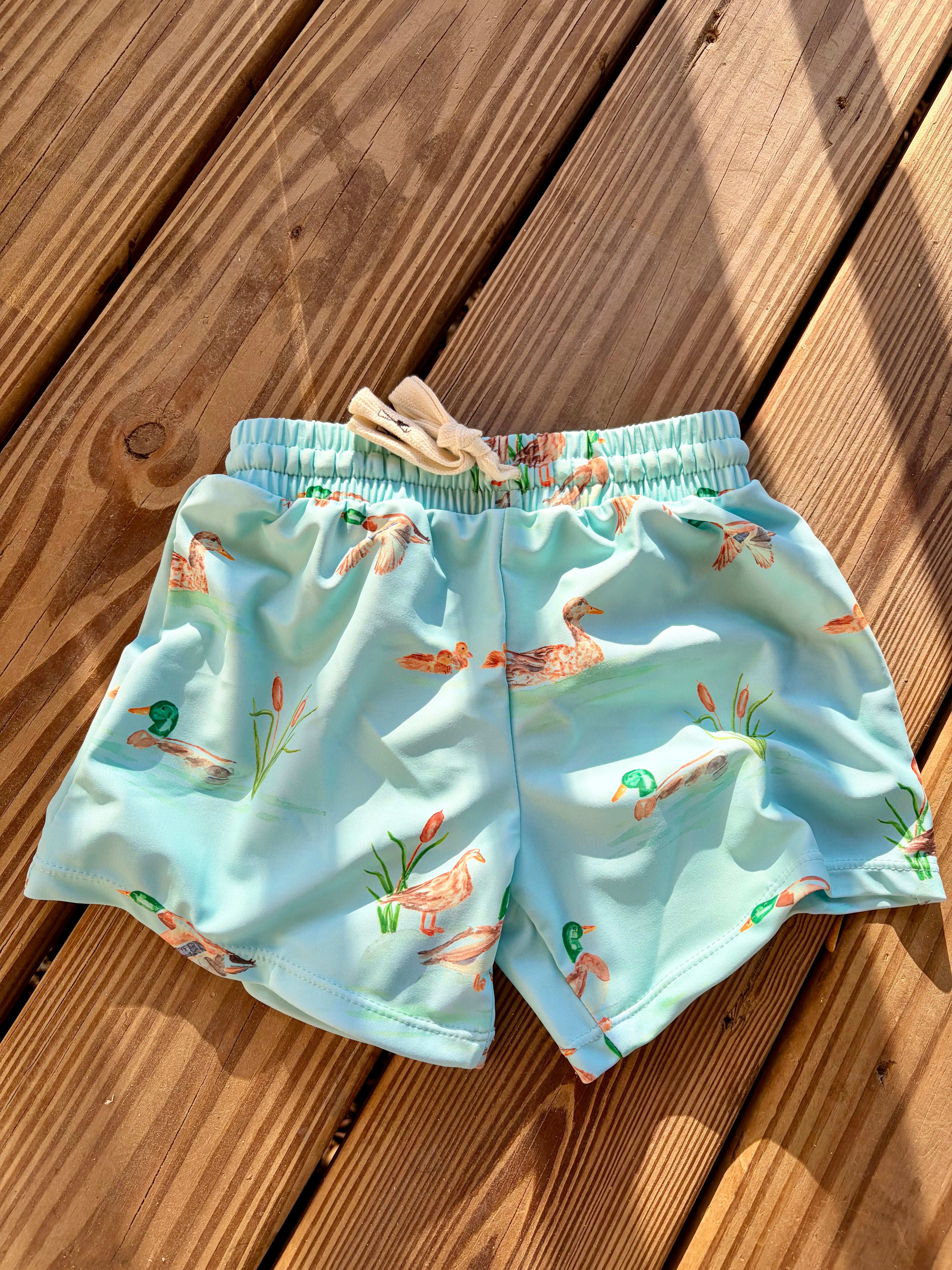 Boys Duck Swim Trunks
