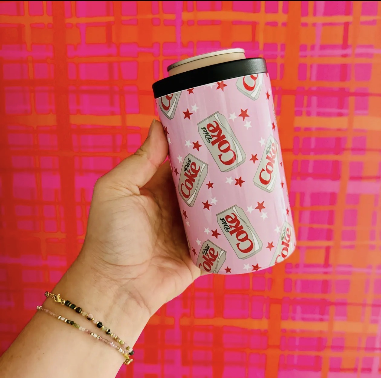 12 oz Can Cooler, Pink Diet Coke
Inspired Pattern