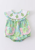 Sea Turtle Smocked Bubble