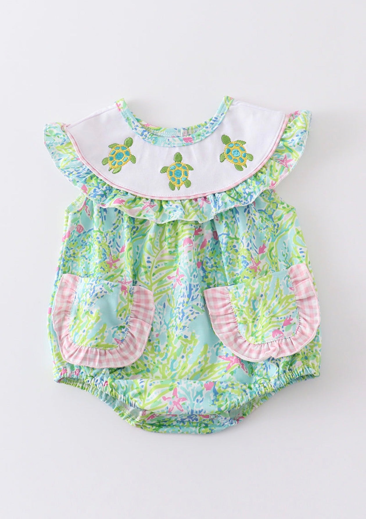 Sea Turtle Smocked Bubble
