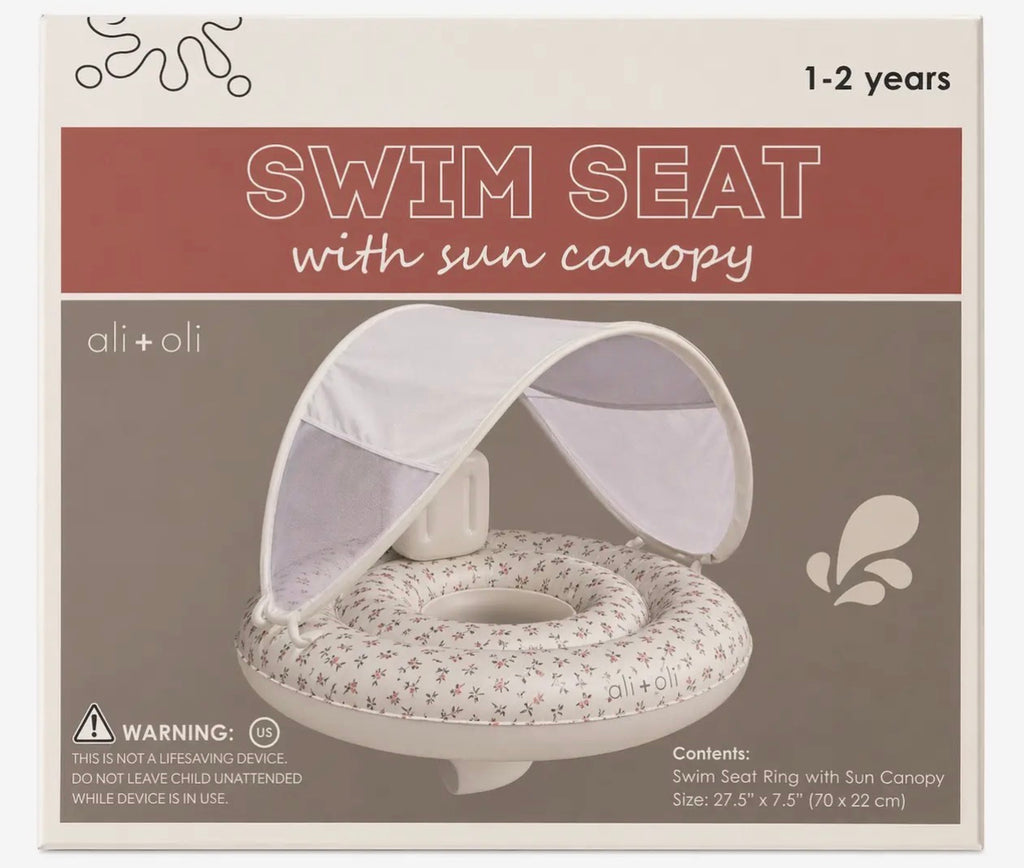 Ali+Oli Baby Swim Seat with Sun Canopy (Flowers)