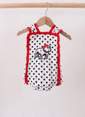 Red Ga Bulldog Ruffled Bubble