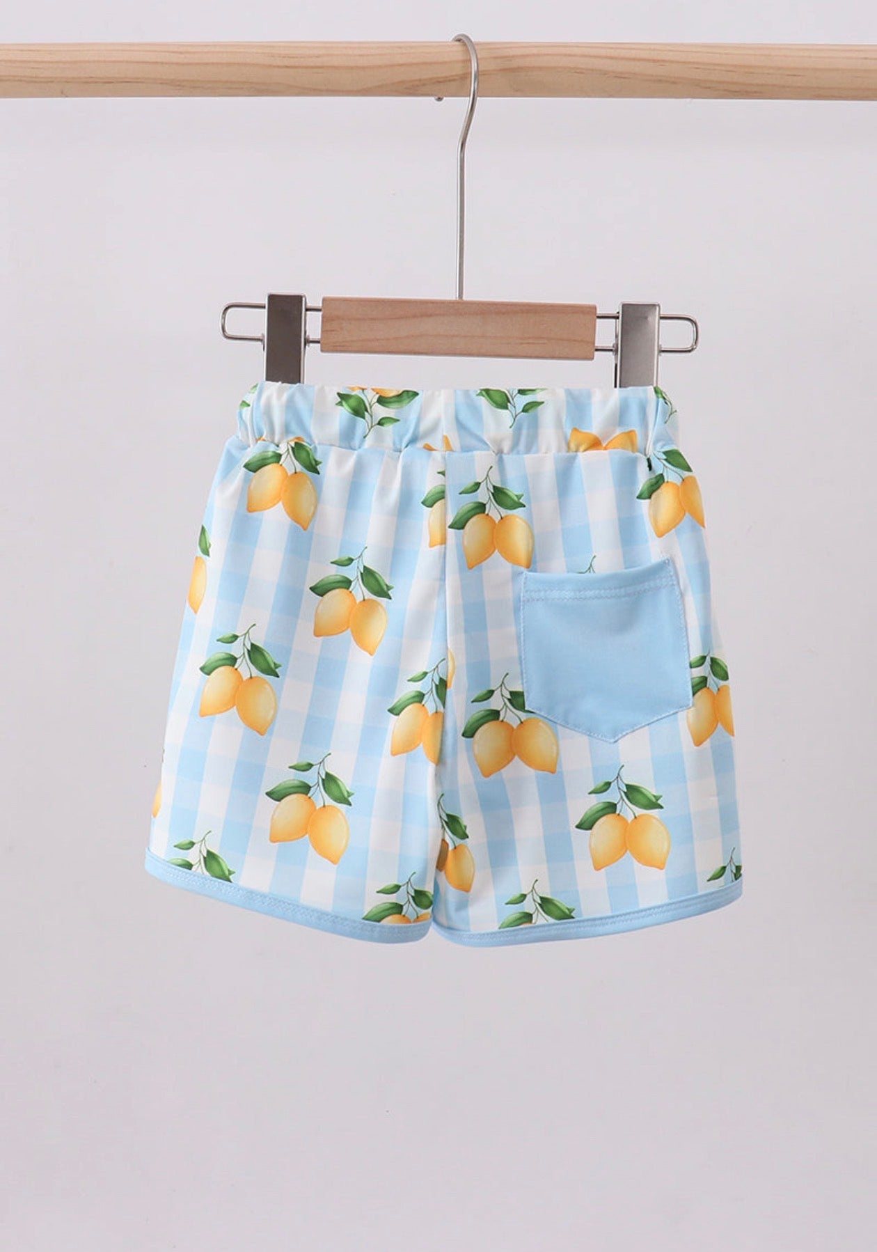 Blue Lemon Swim Trunks