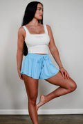 TooLooLah Flutter Away Butterfly Shorts -Light Blue