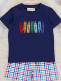 Rainbow crayons embroidery set ￼