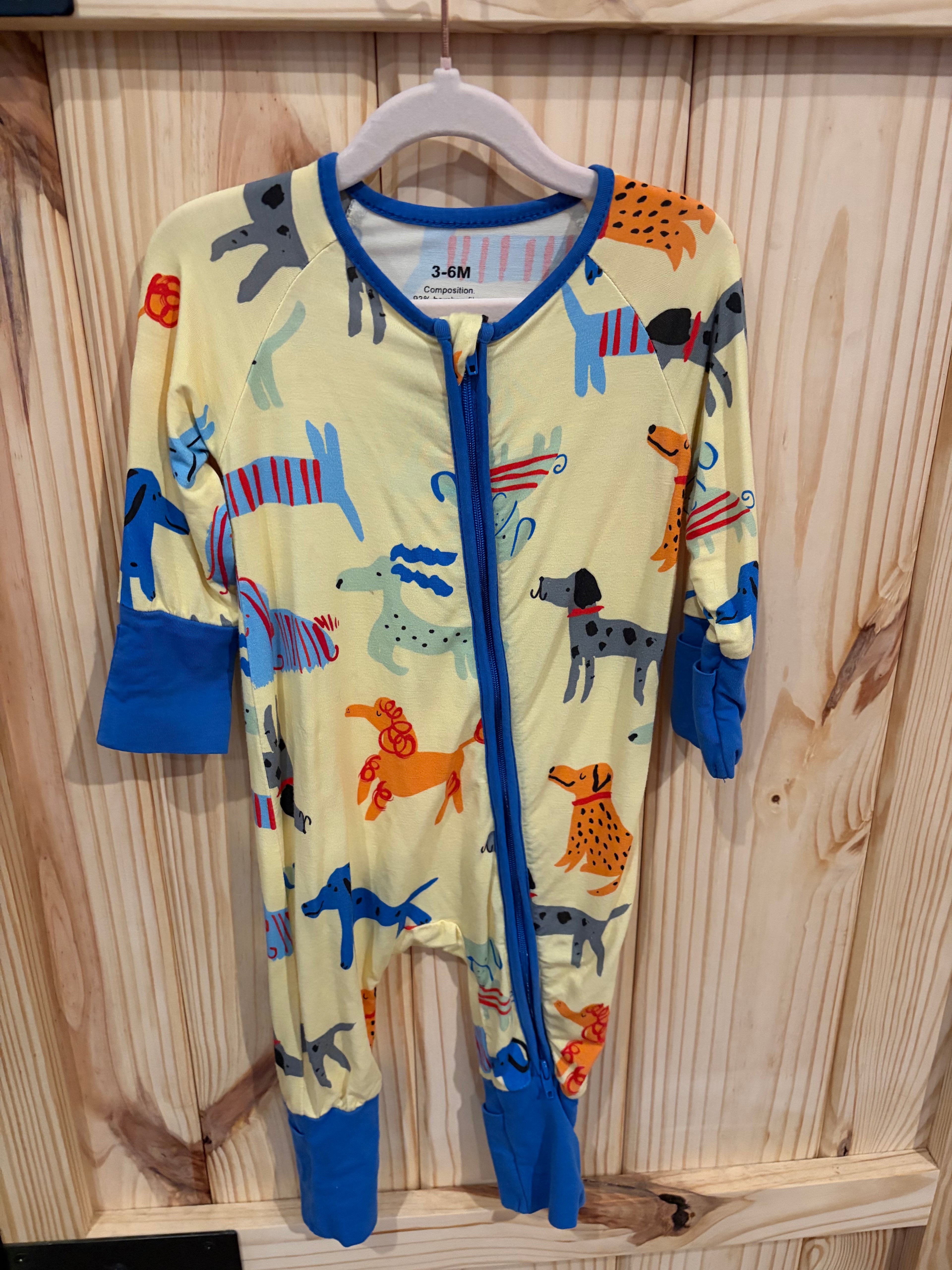 Dog Print Bamboo Onesie