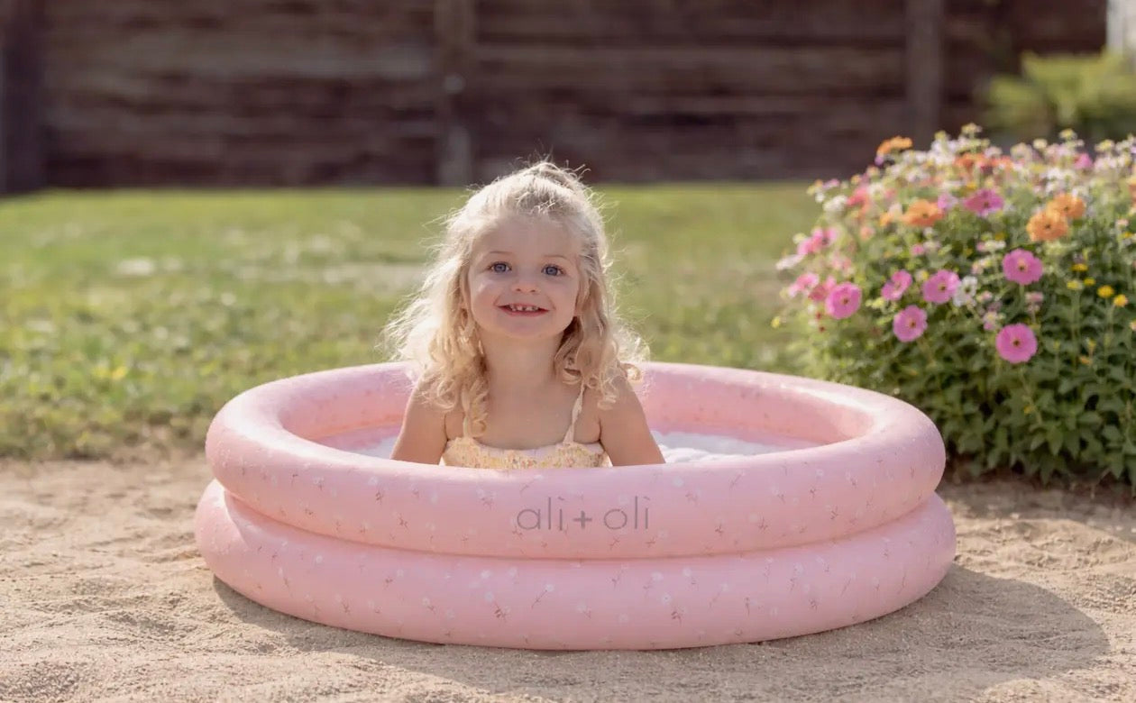 Ali+Oli Two-Ring Inflatable Kiddie Pool (Peony)