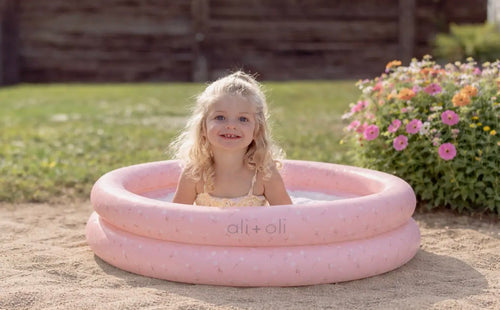 Ali+Oli Two-Ring Inflatable Kiddie Pool (Peony)