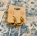 Twisted 14k Gold Plated Hoops