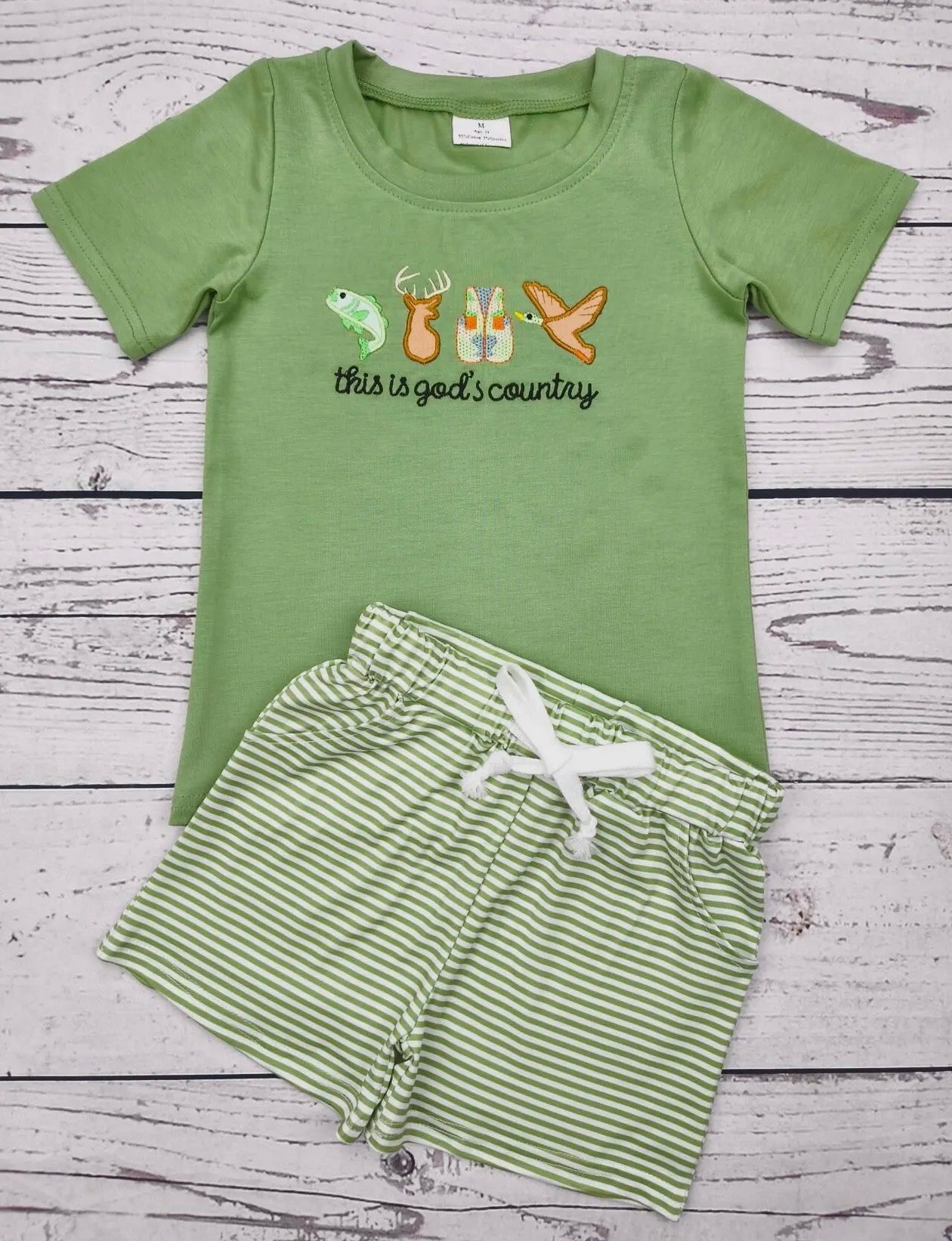 Boys Green Gods Country Set