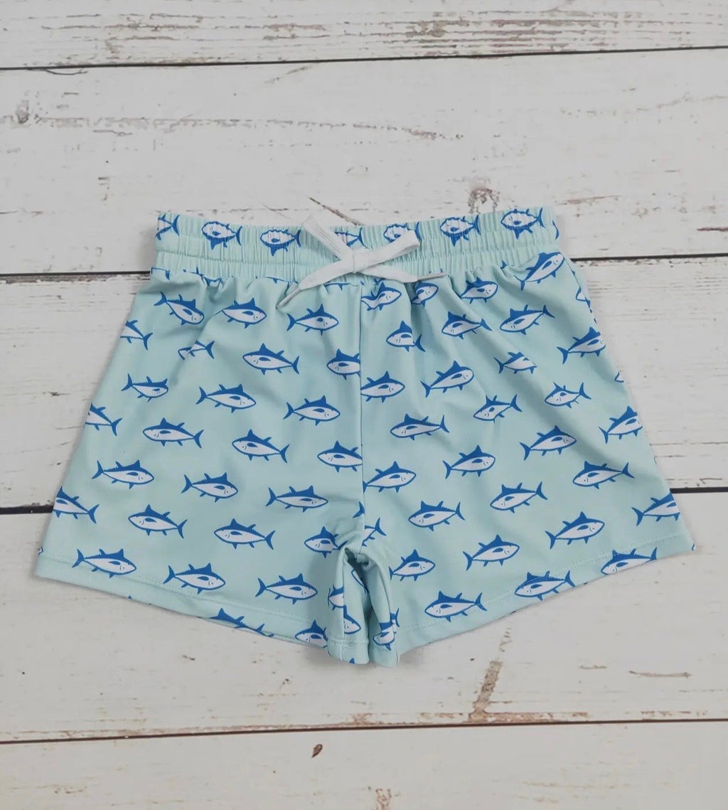 Boys Fish Swim Trunks