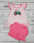 Pink Tractor Set