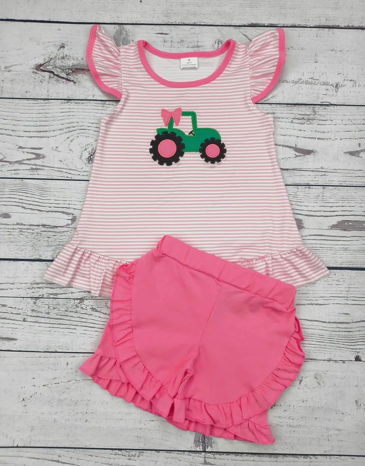 Pink Tractor Set