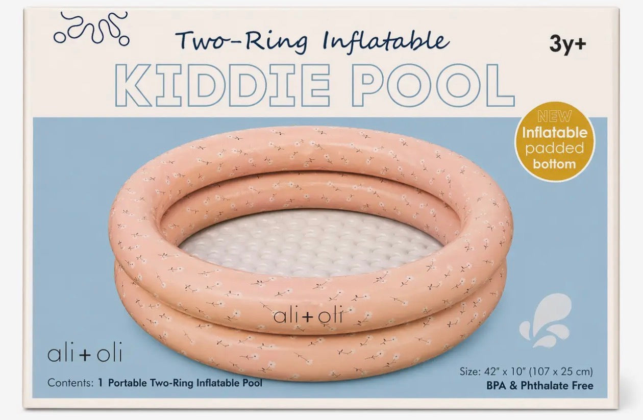 Ali+Oli Two-Ring Inflatable Kiddie Pool (Peony)