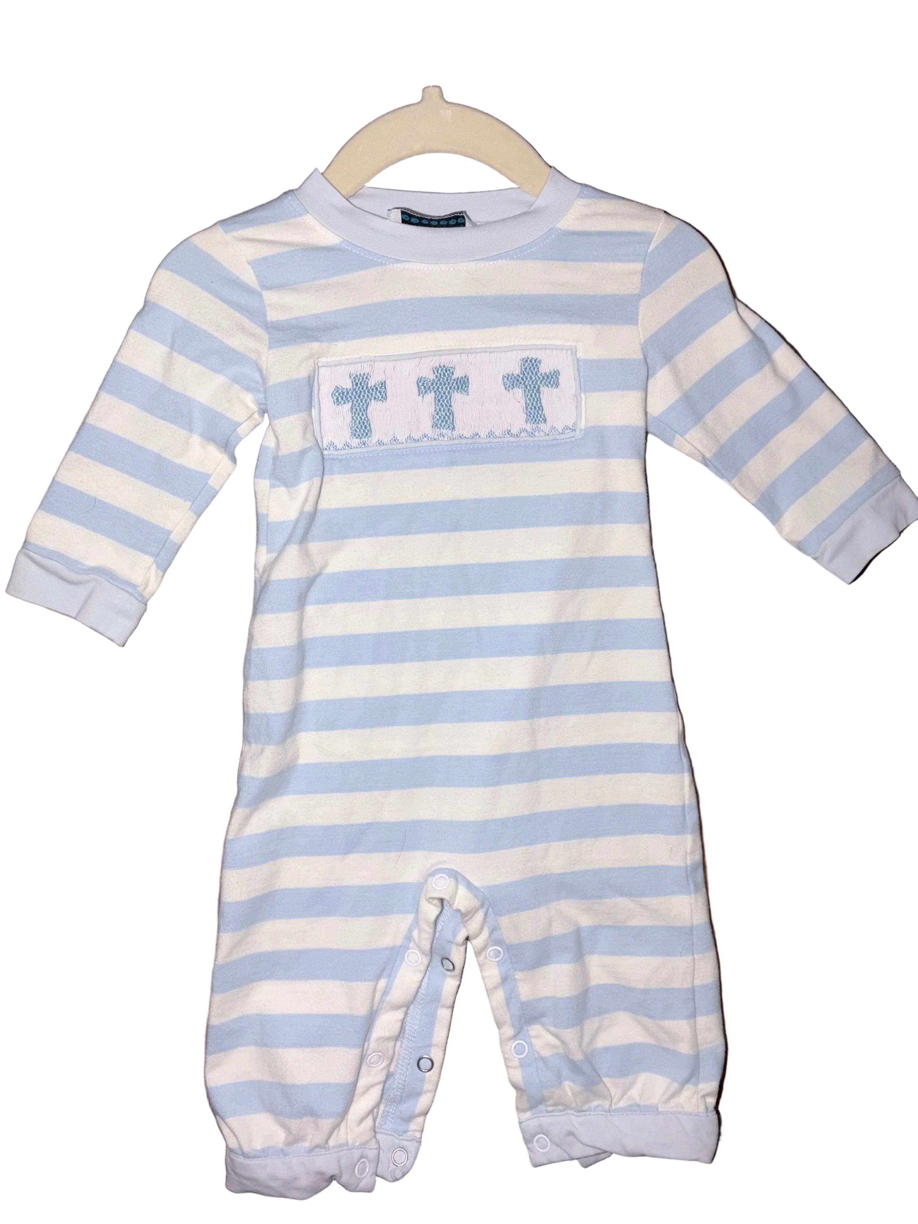Blue Striped Cross Outfit
