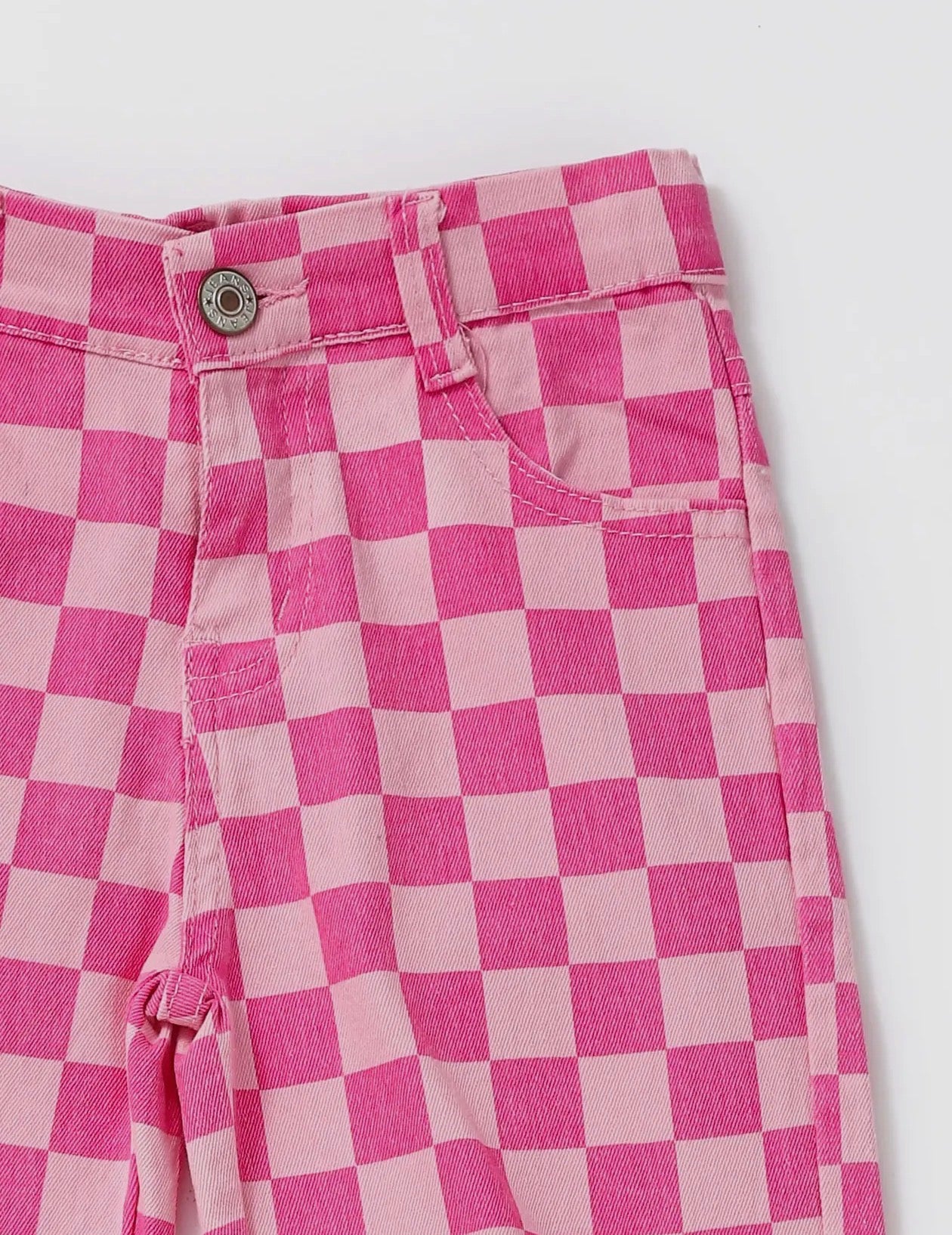 Hot Pink checkered Jeans